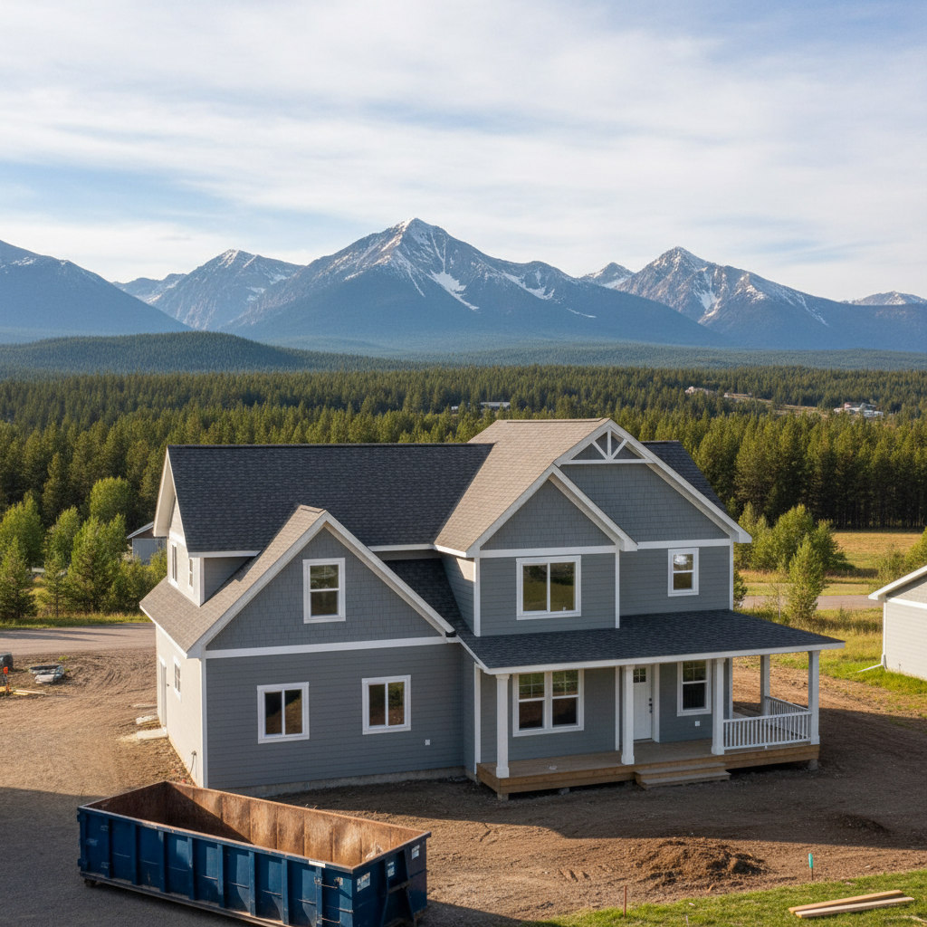 Completed siding removal work at a residential property in Kalispell, MT