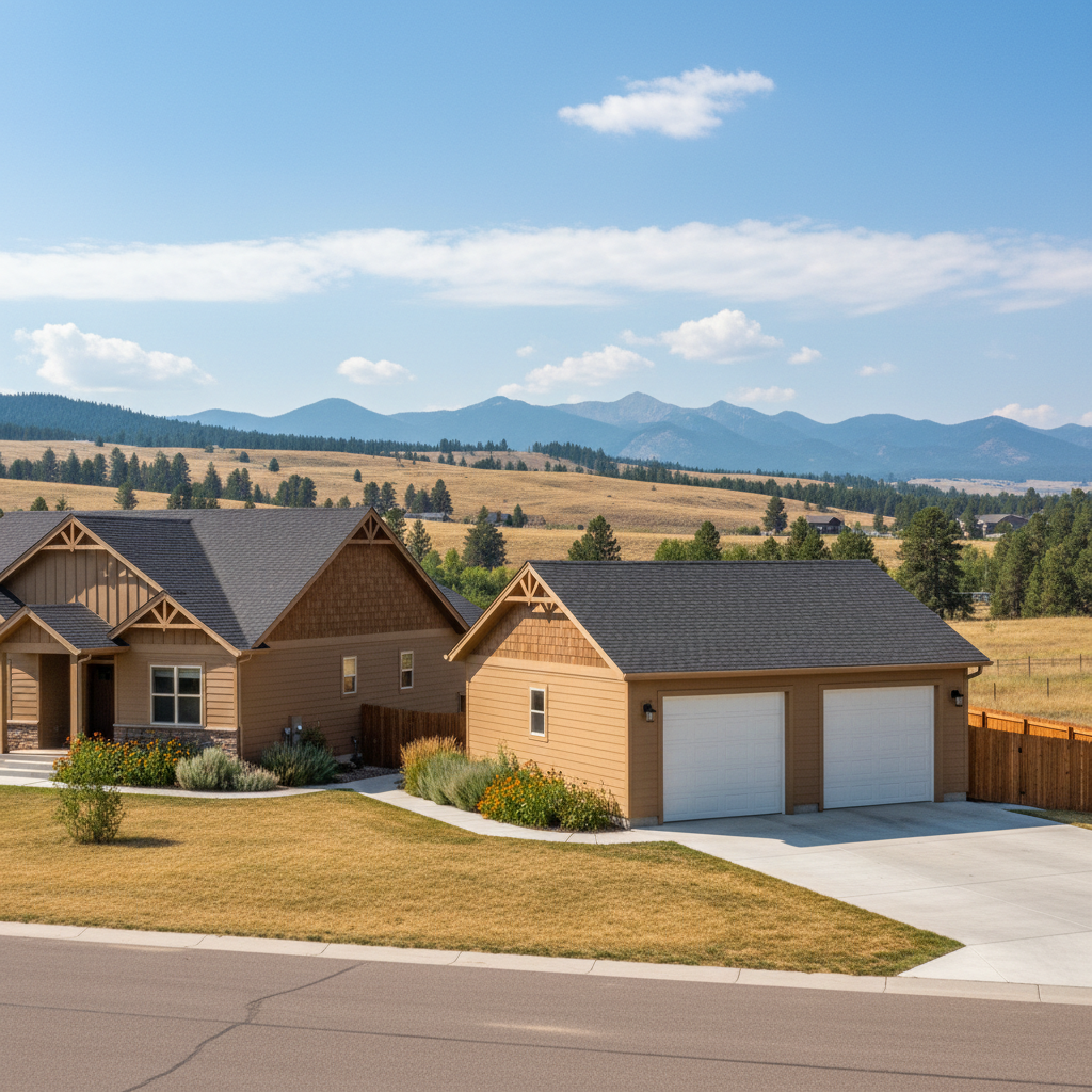 Completed garages work at a residential property in Helena, MT