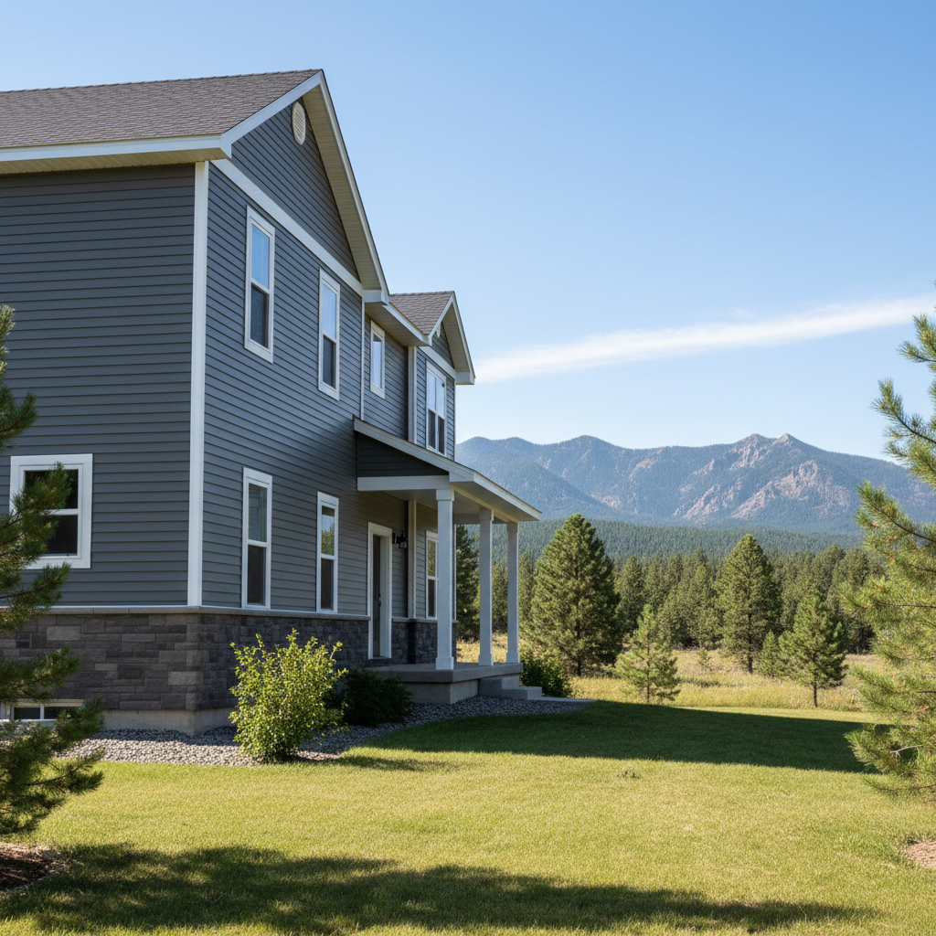 Completed vinyl siding installation work at a residential property in Missoula, MT