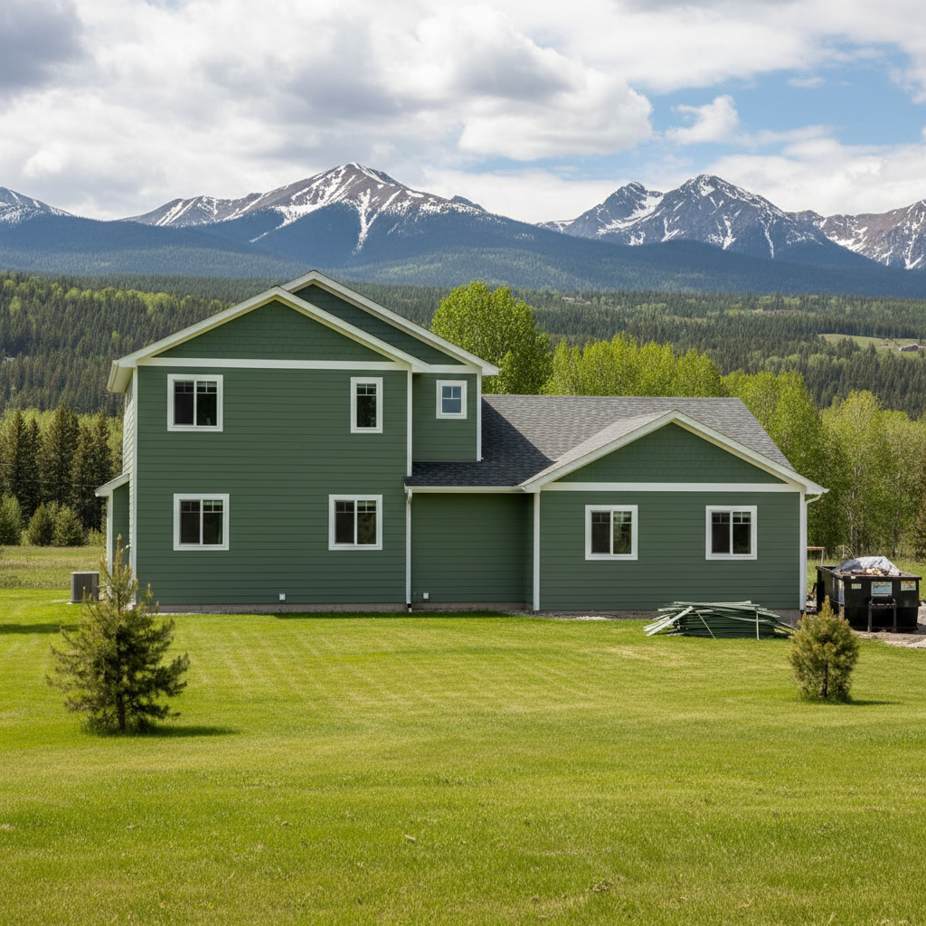 Completed siding replacement work at a residential property in Kalispell, MT