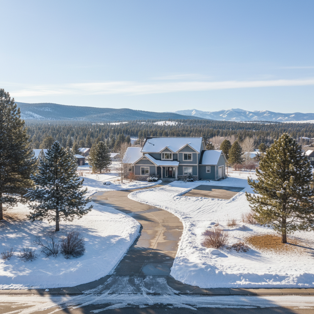 Completed de-icing work at a residential property in Helena, MT