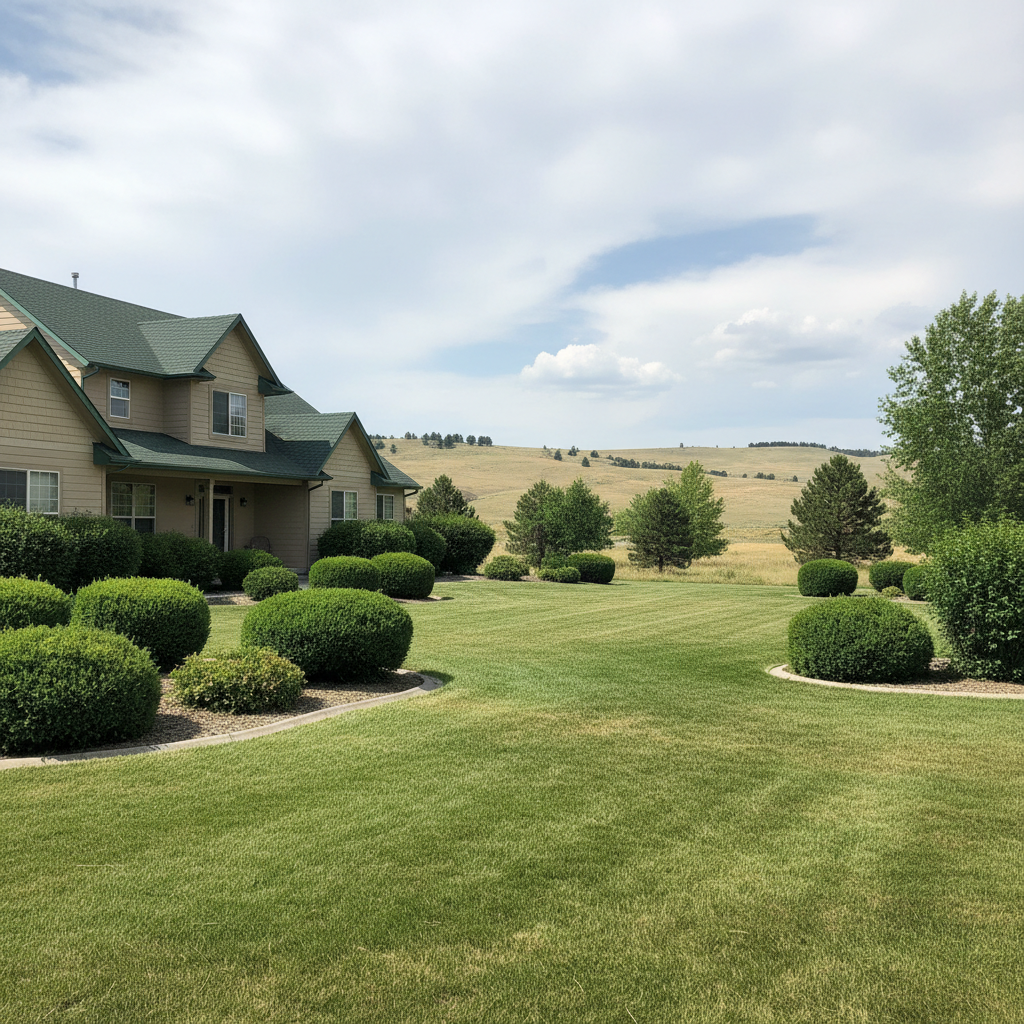 Completed shrub & bush trimming work at a residential property in Billings, MT