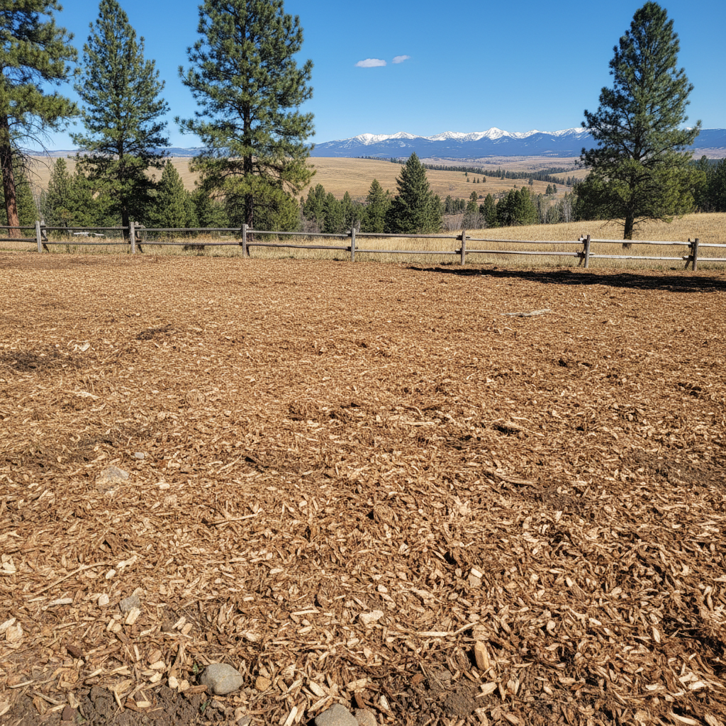 Completed lot clearing work at a residential property in Helena, MT