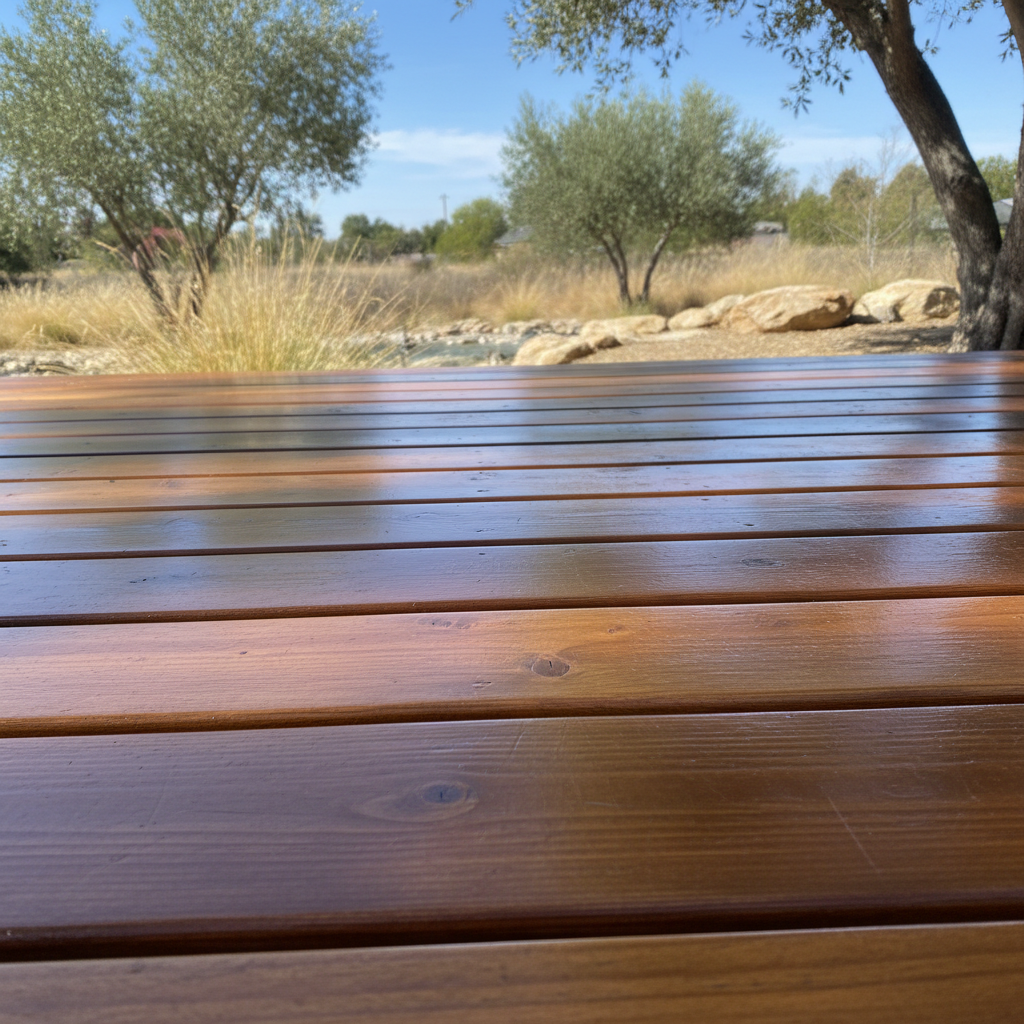 Completed deck painting & staining work at a residential property in Fresno, CA