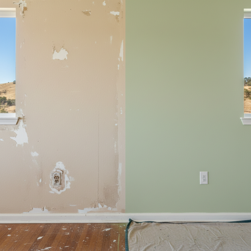 Completed interior painting work at a residential property in Lincoln, CA