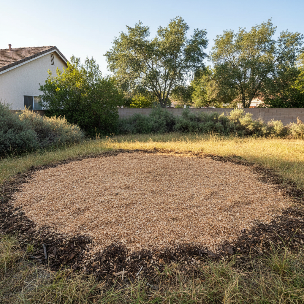 Completed stump grinding & removal work at a residential property in Aliso Viejo, CA