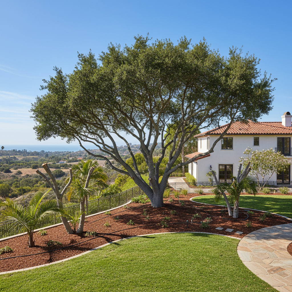 Completed tree health & care work at a residential property in Newport Beach, CA