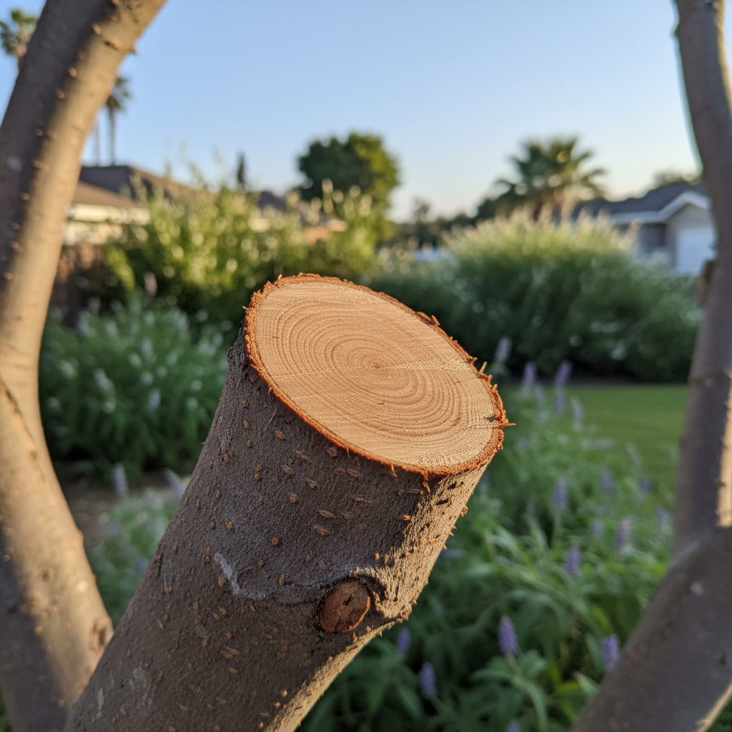 Completed tree pruning work at a residential property in Irvine, CA