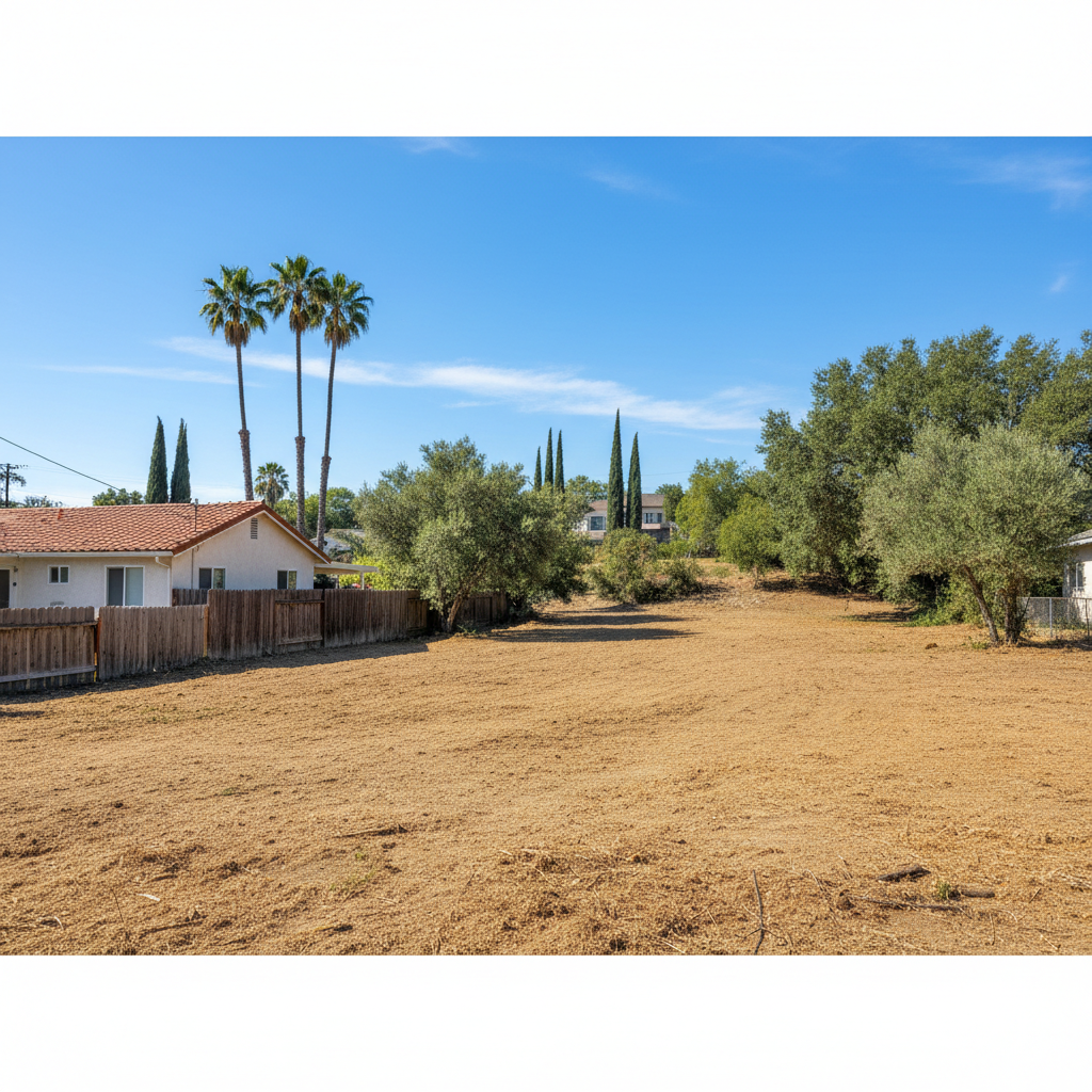 Completed land clearing work at a residential property in Hawthorne, CA