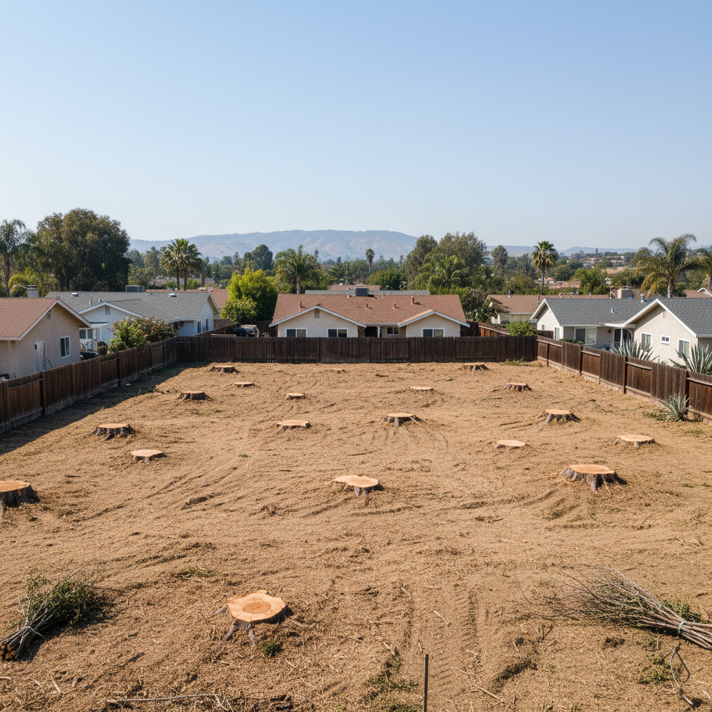 Completed lot clearing work at a residential property in Lynwood, CA