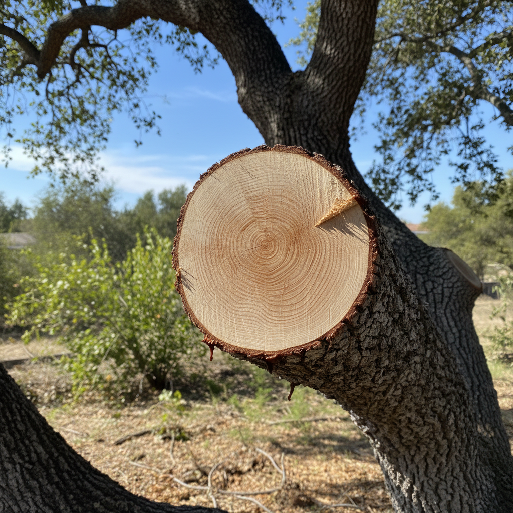 Completed tree pruning work at a residential property in Whittier, CA