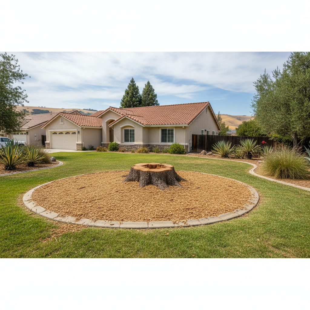 Completed emergency tree removal work at a residential property in Fairfield, CA