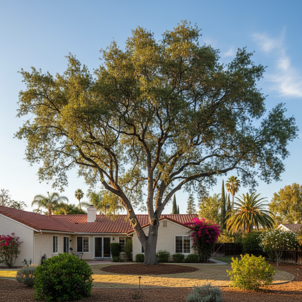 Completed tree trimming work at a residential property in Pasadena, CA