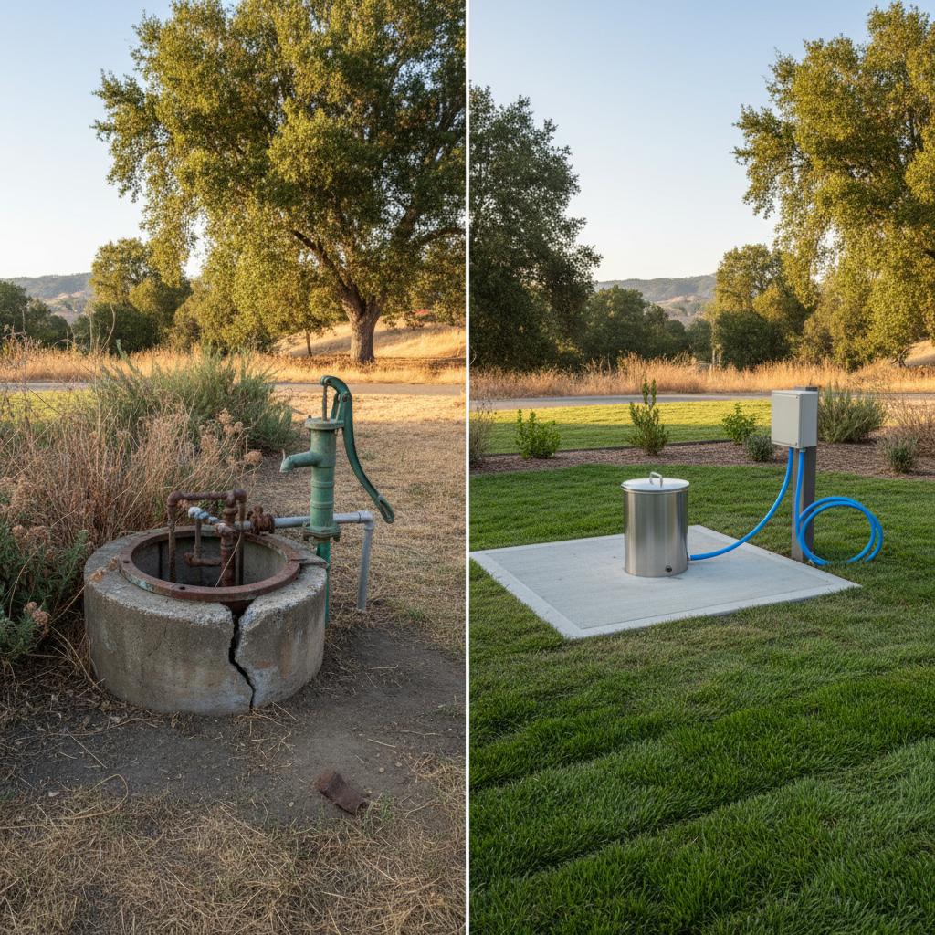 Completed well installation work at a residential property in Fair Oaks, CA