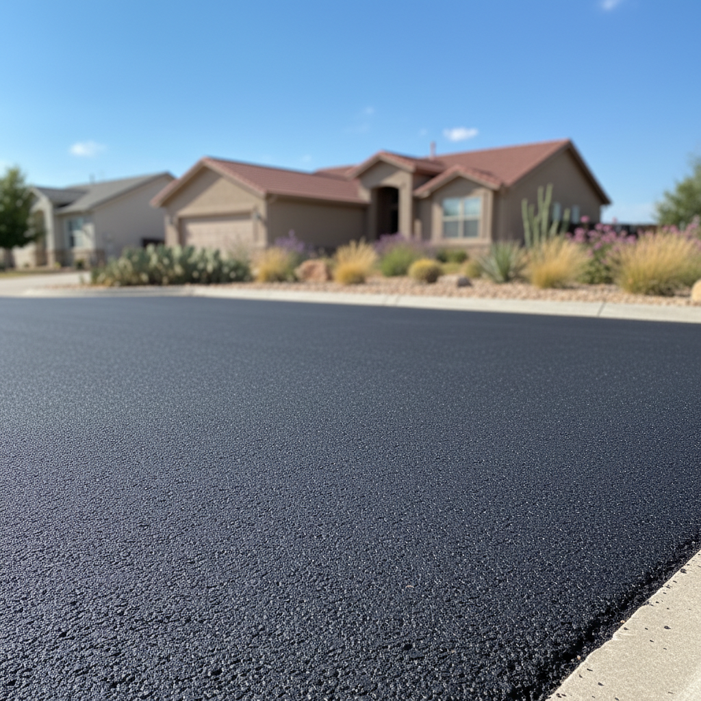 Completed commercial asphalt work at a residential property in Brighton, CO