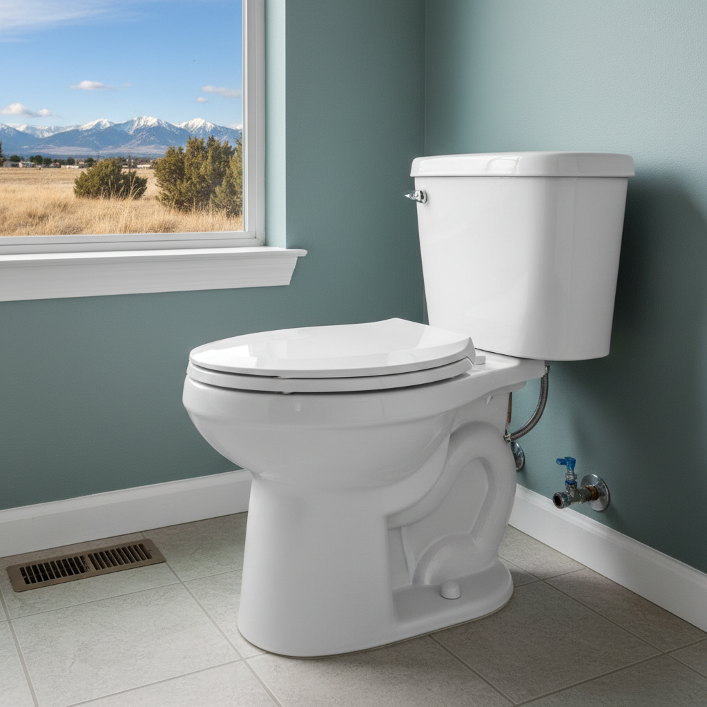 Completed toilet installation work at a residential property in Northglenn, CO