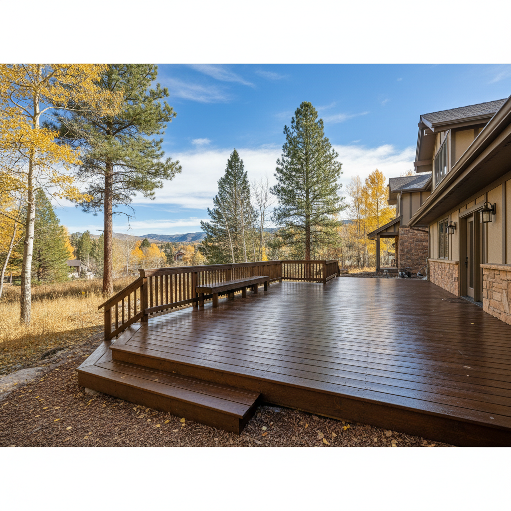Completed deck painting & staining work at a residential property in Boulder, CO