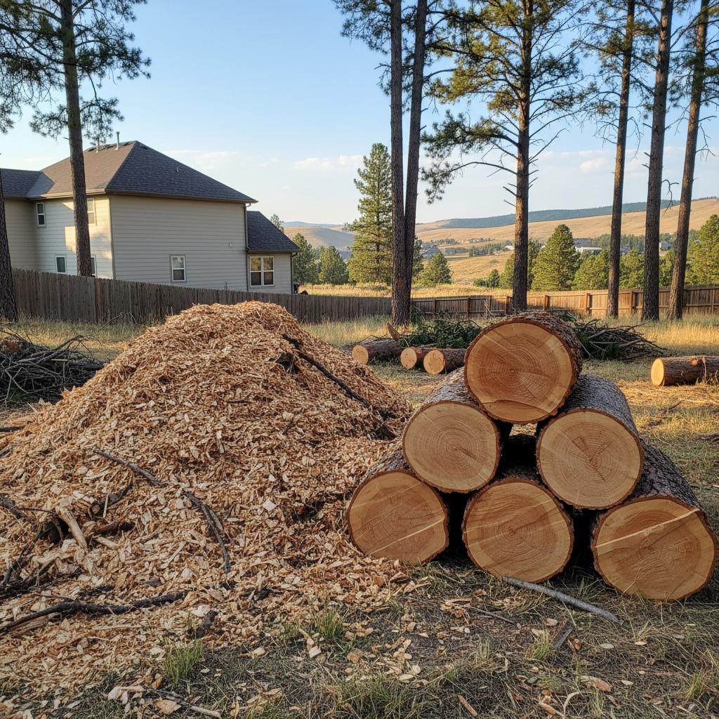 Completed emergency tree removal work at a residential property in Billings, MT