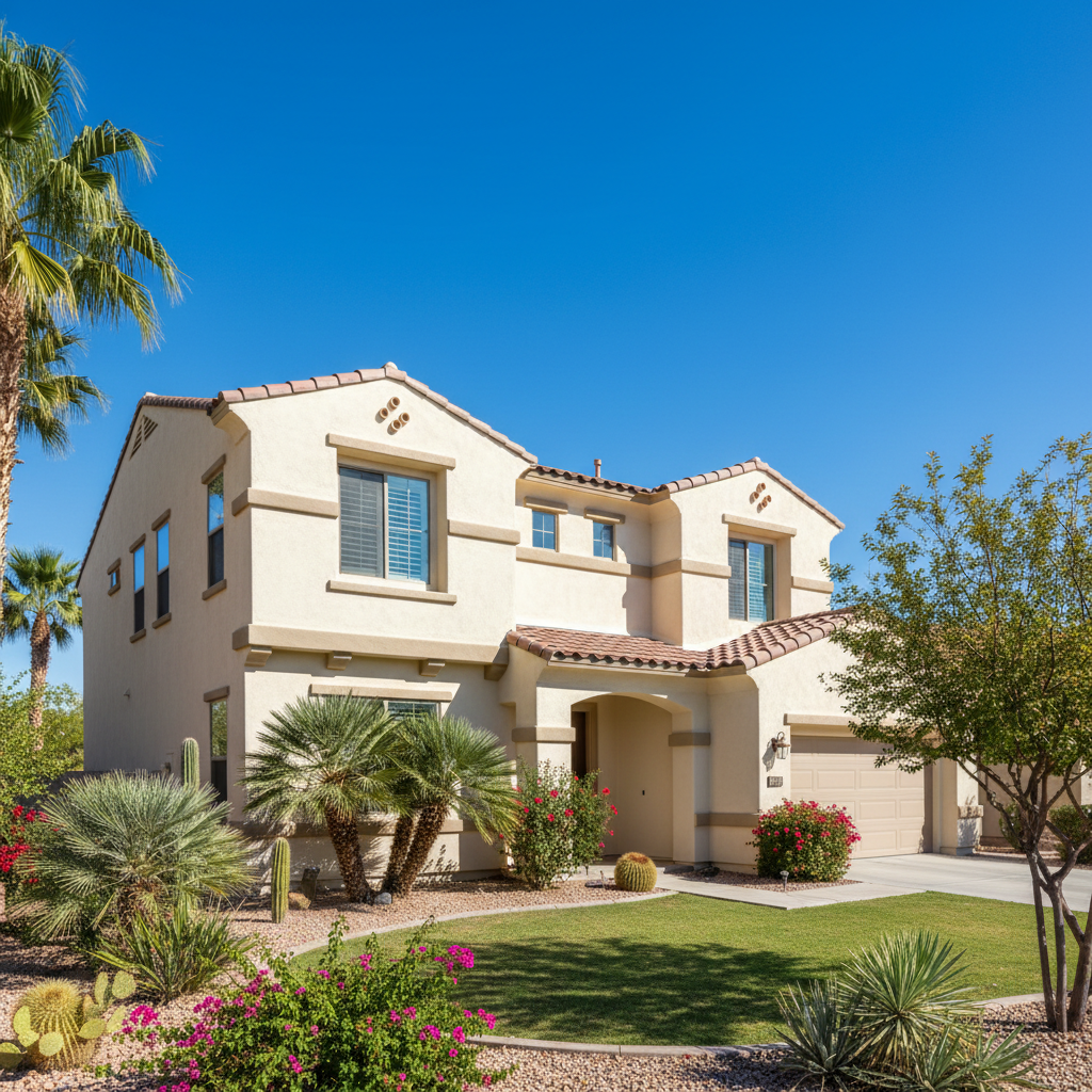 Completed eifs installation work at a residential property in Las Vegas, NV