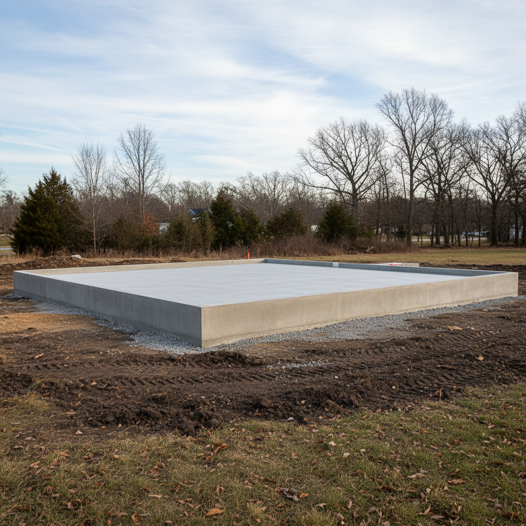 Completed concrete foundations work at a residential property in Toms River, NJ