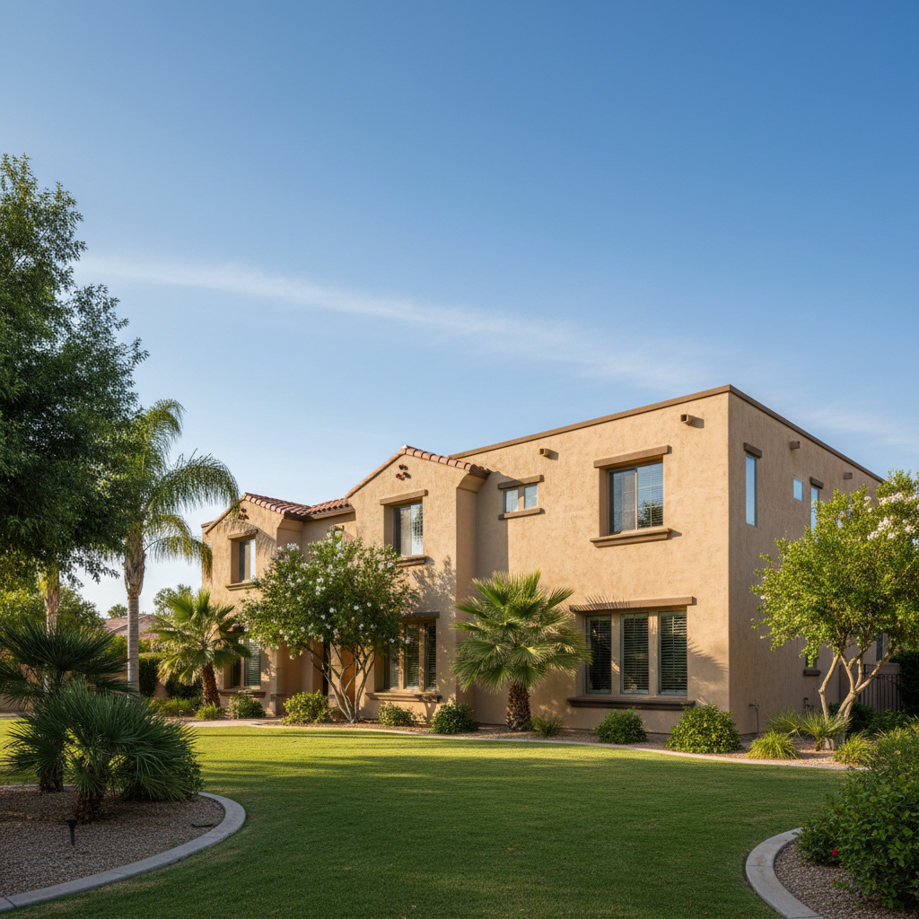 Completed commercial stucco work at a residential property in Las Vegas, NV