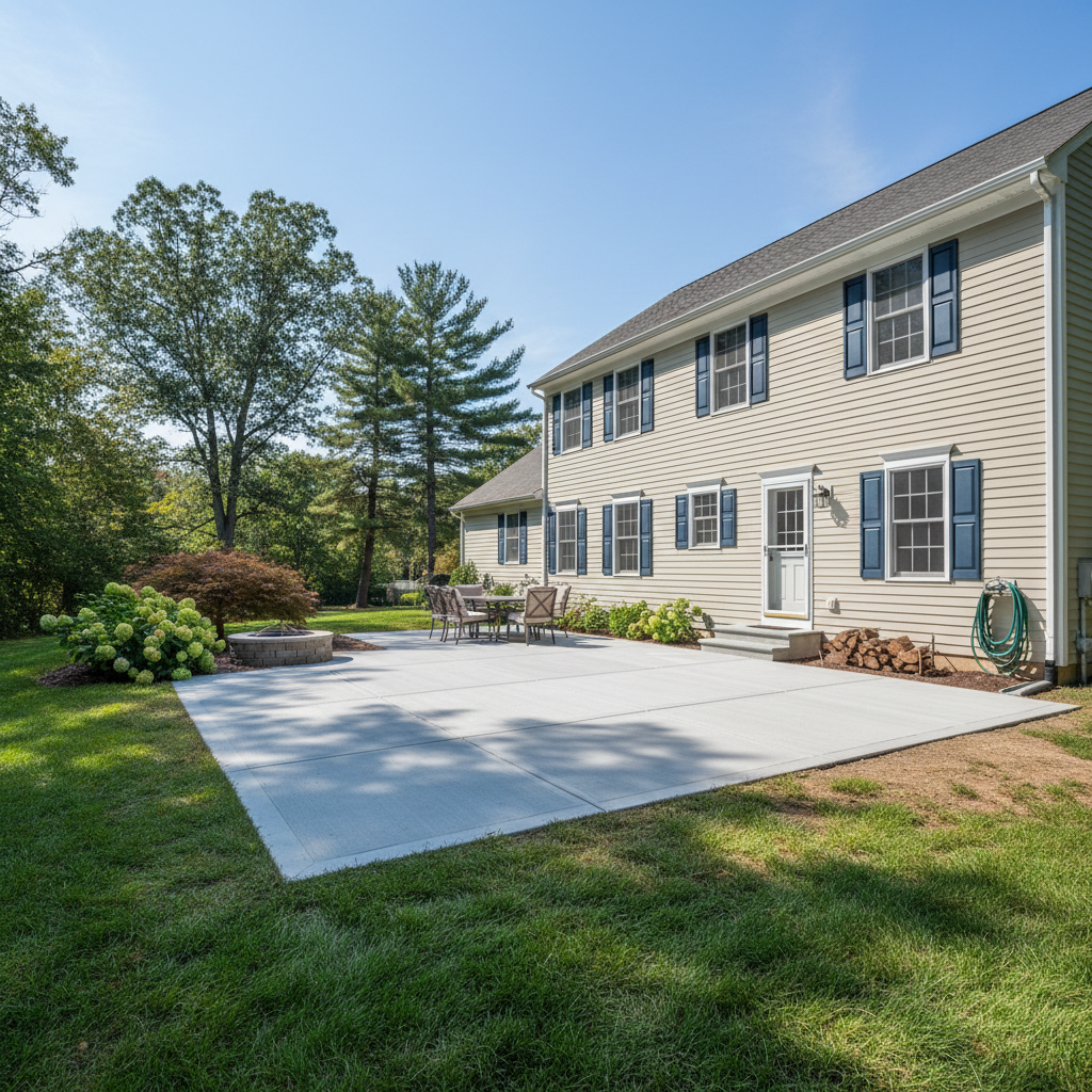 Completed concrete flatwork work at a residential property in Toms River, NJ