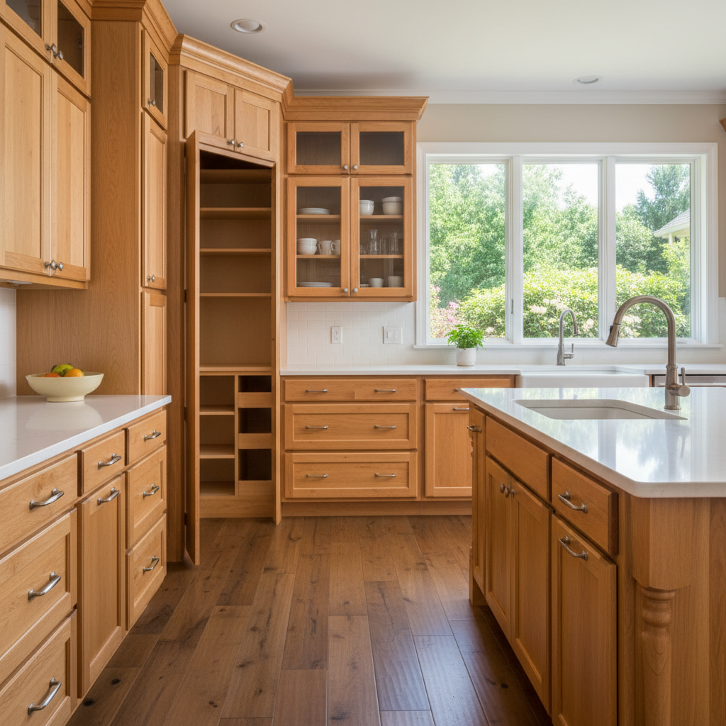 Completed custom cabinet design work at a residential property in Fayetteville, NC