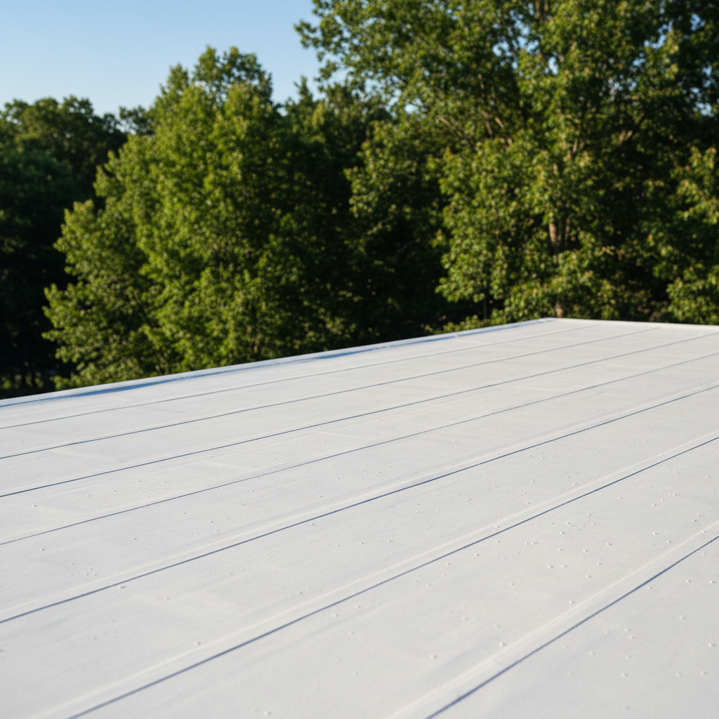 Completed commercial tpo roofing work at a residential property in Chapel Hill, NC