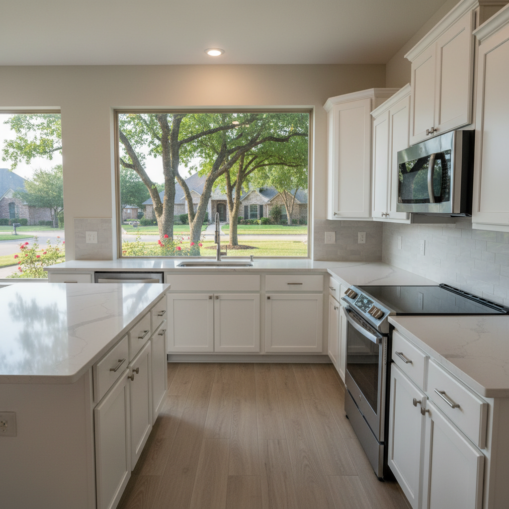 Completed countertop installation work at a residential property in Broken Arrow, OK