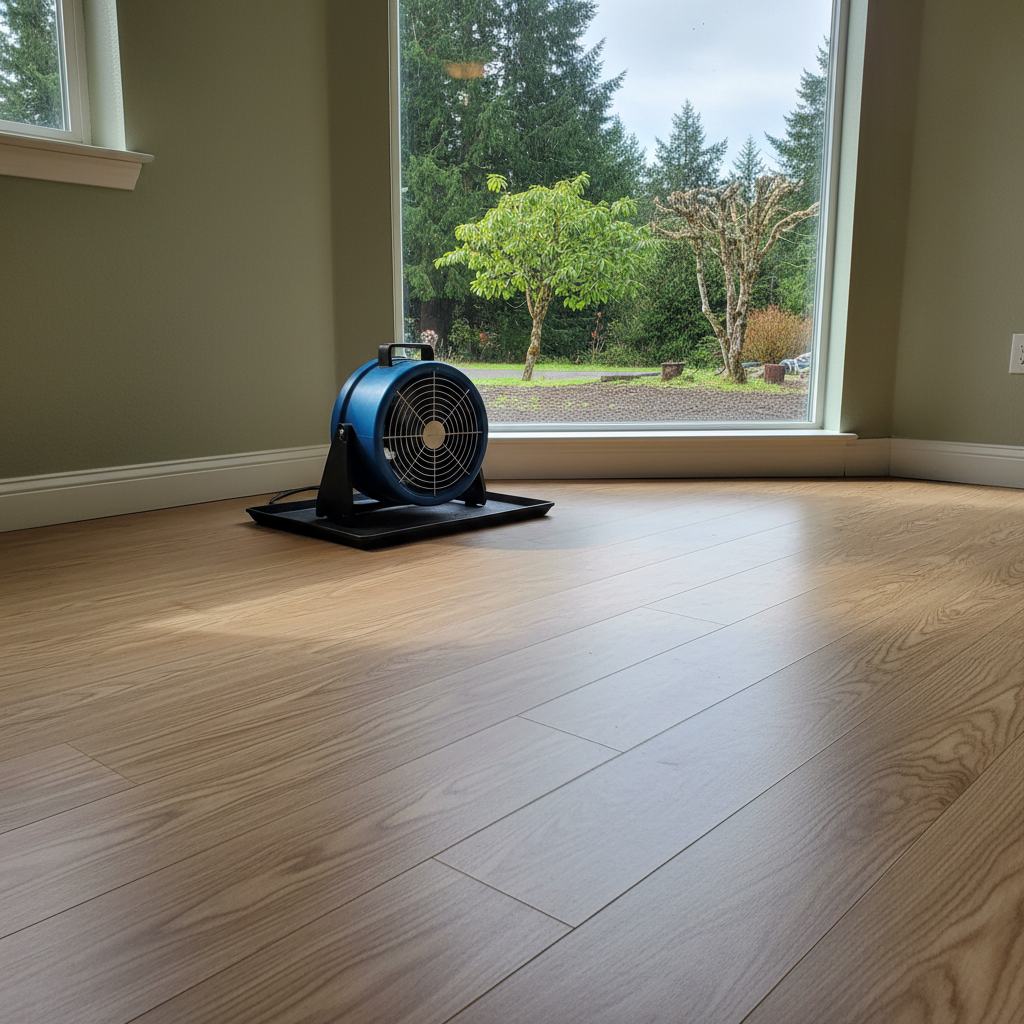 Completed emergency water cleanup work at a residential property in Canby, OR