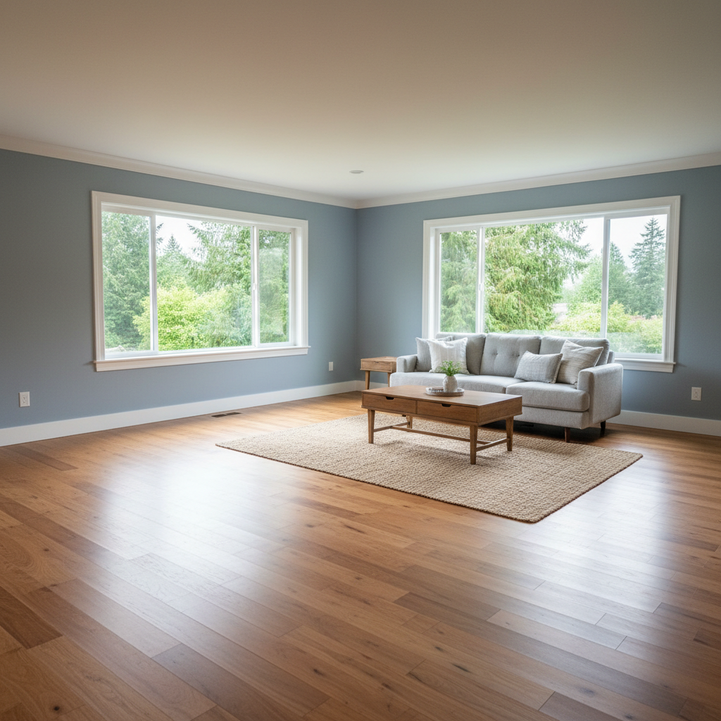 Completed flood restoration work at a residential property in Portland, OR