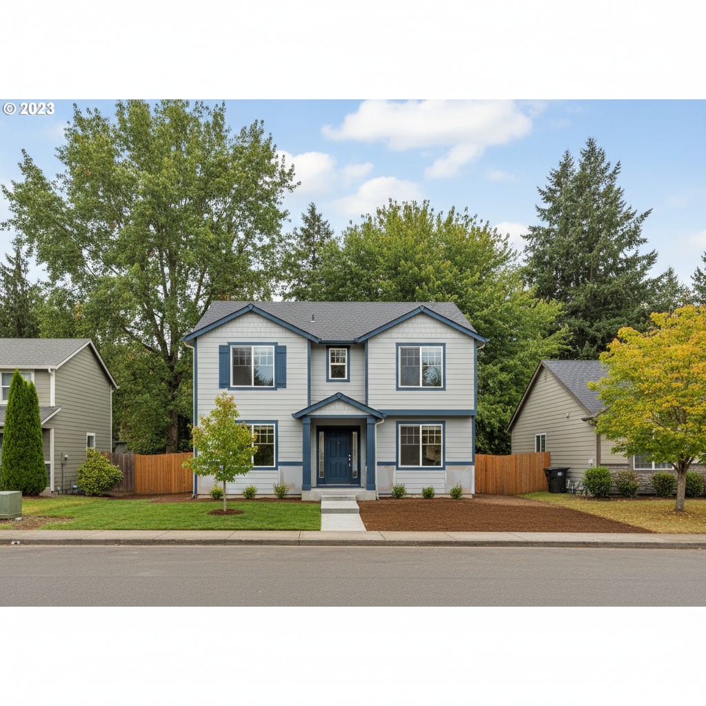 Completed water damage restoration work at a residential property in Canby, OR