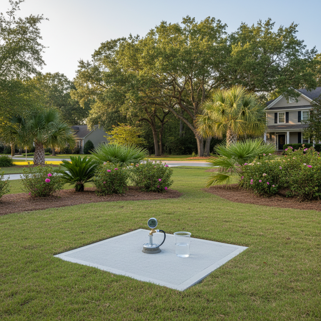 Completed water testing work at a residential property in Summerville, SC