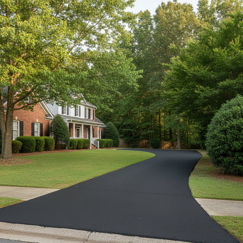 Completed slurry coating work at a residential property in Gaston, SC