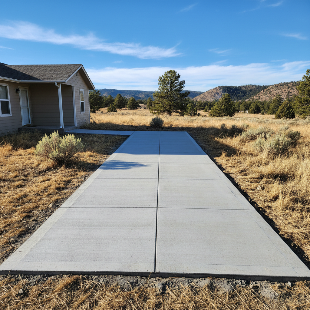 Completed concrete repair work at a residential property in Sturgis, SD