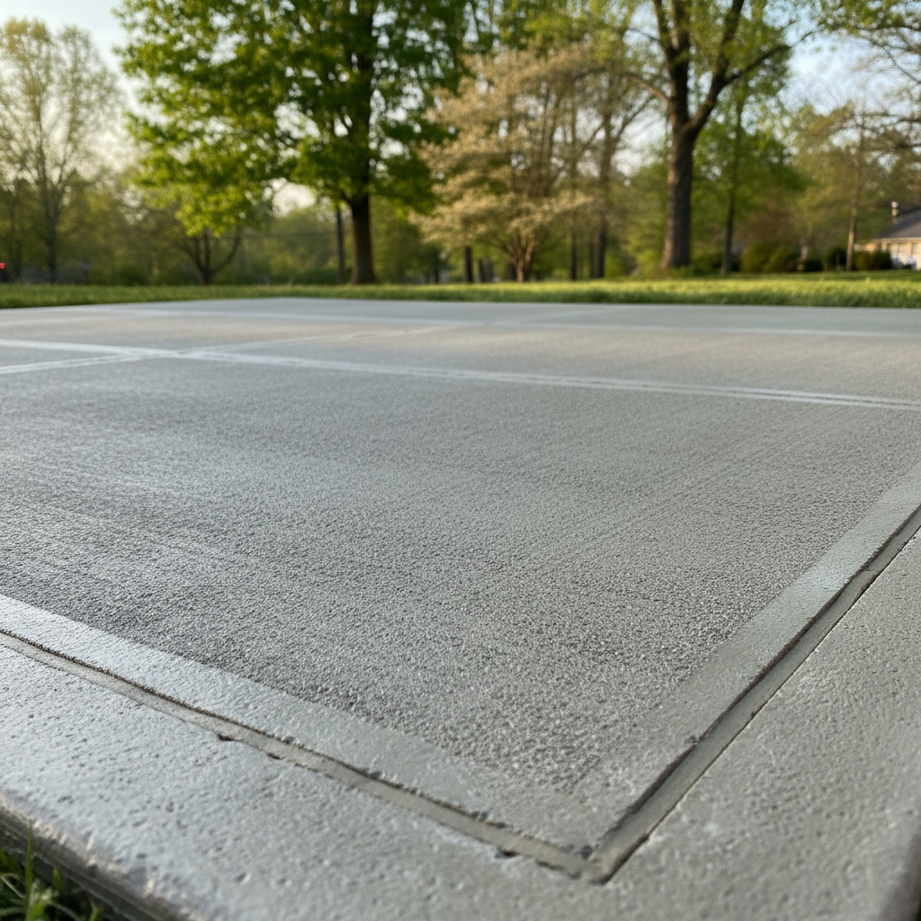 Completed concrete installation work at a residential property in Maryville, TN