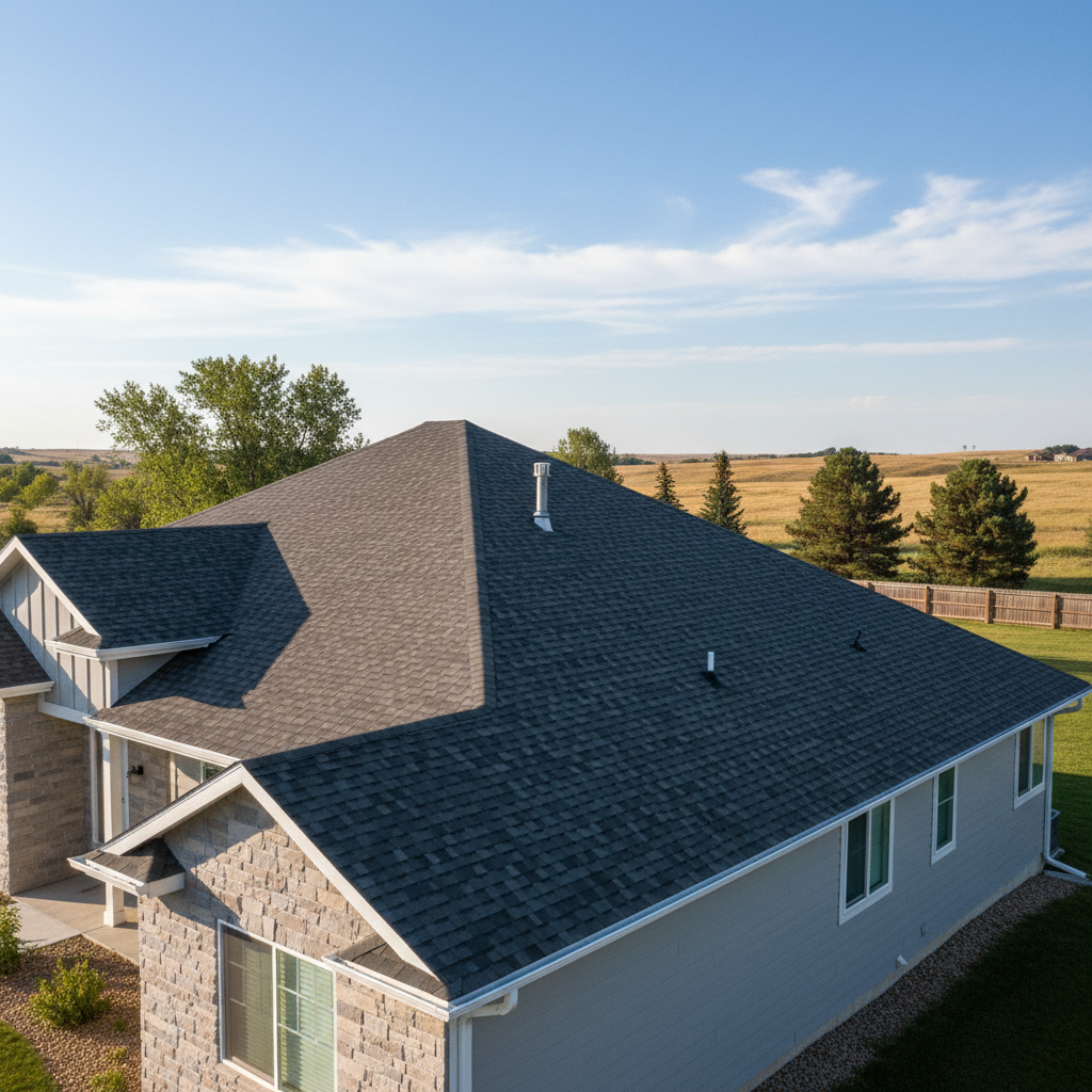 Completed new construction roofing work at a residential property in Sioux Falls, SD