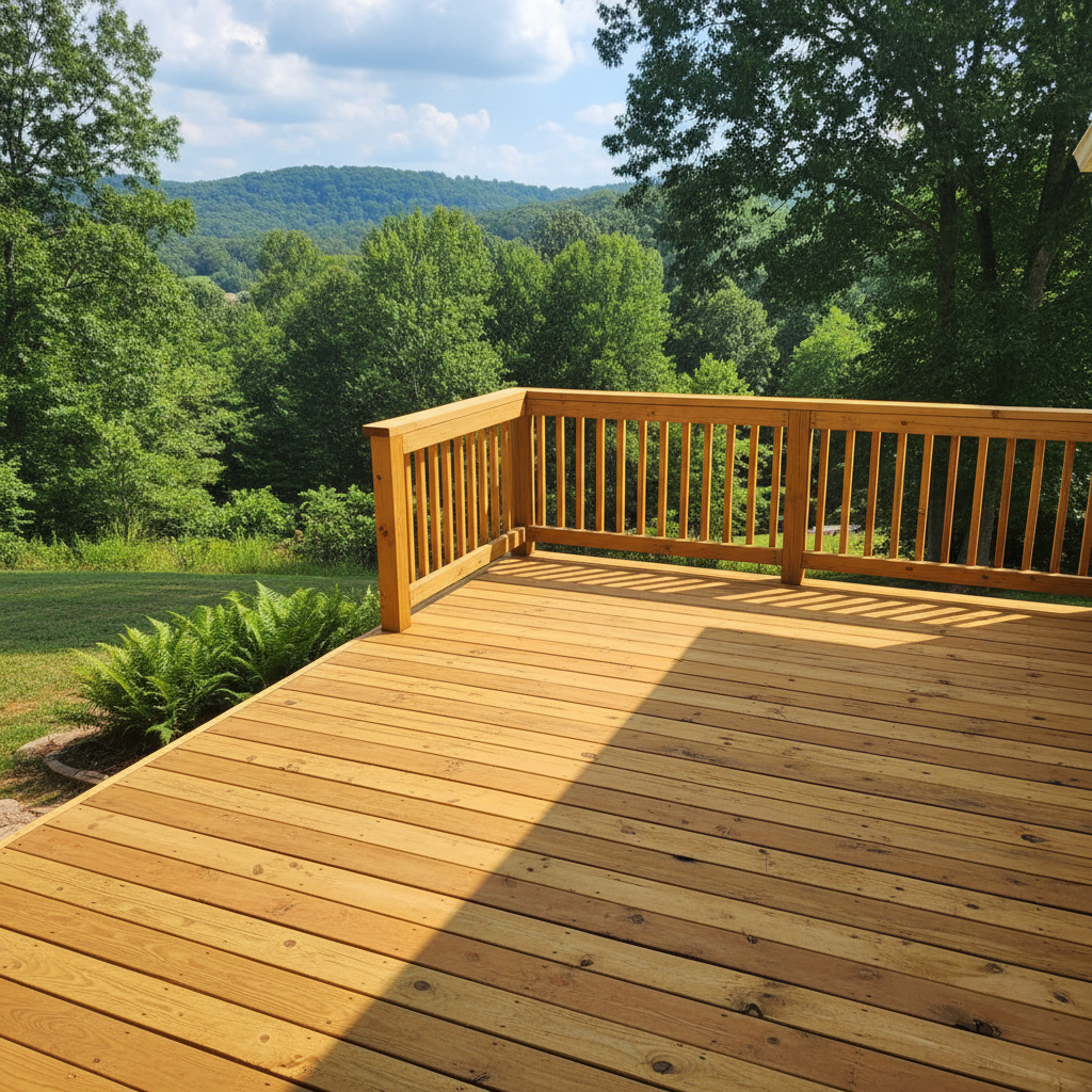 Completed deck repair work at a residential property in Sevierville, TN