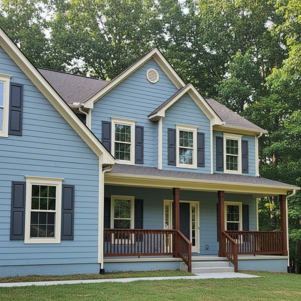 Completed exterior painting work at a residential property in Sevierville, TN