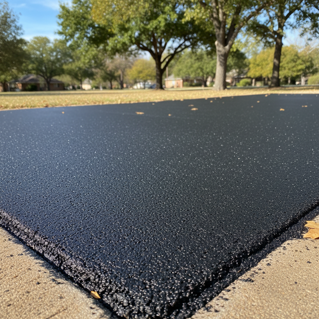 Completed slurry coating work at a residential property in Dallas, TX