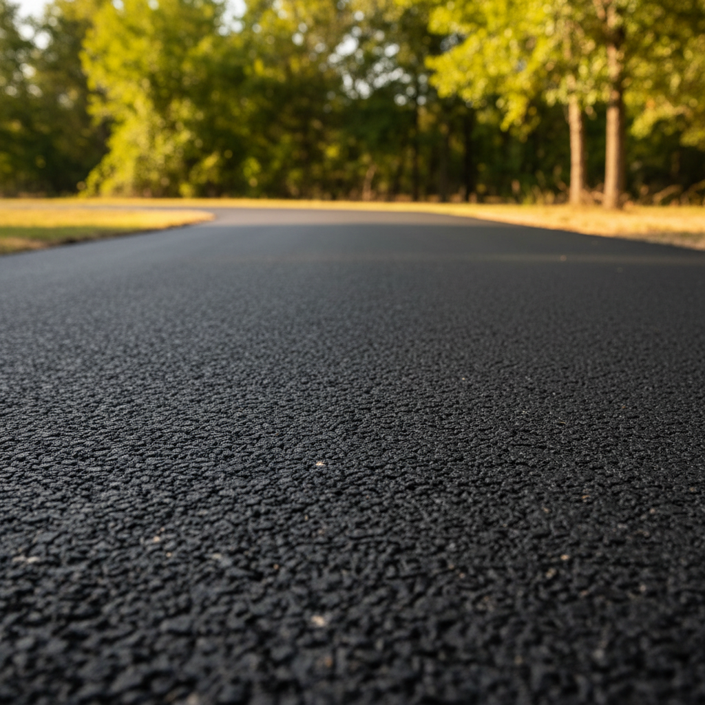 Completed asphalt paving work at a residential property in Mesquite, TX