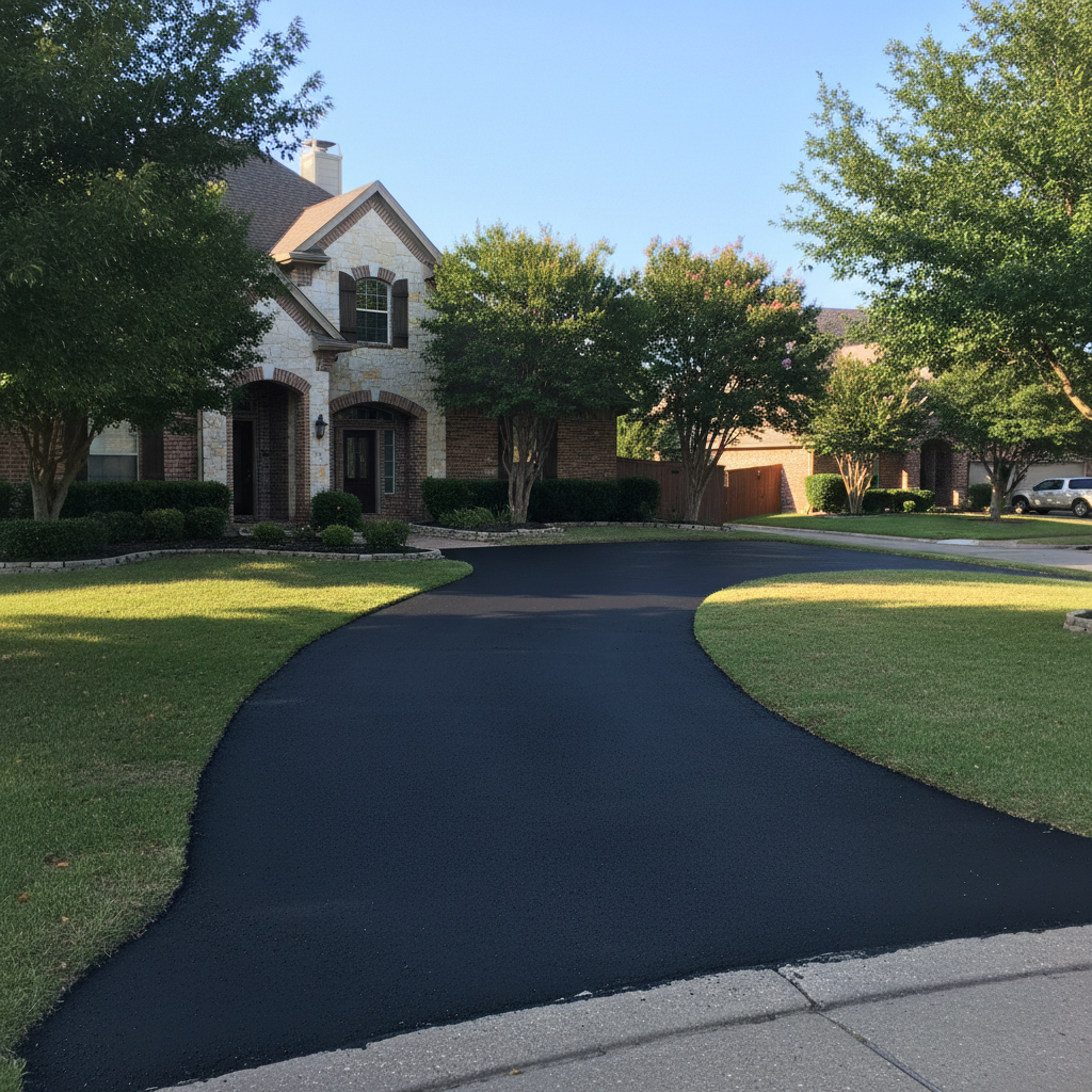 Completed slurry coating work at a residential property in Irving, TX
