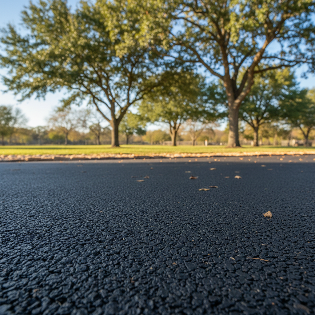 Completed residential asphalt work at a residential property in Fredericksburg, TX