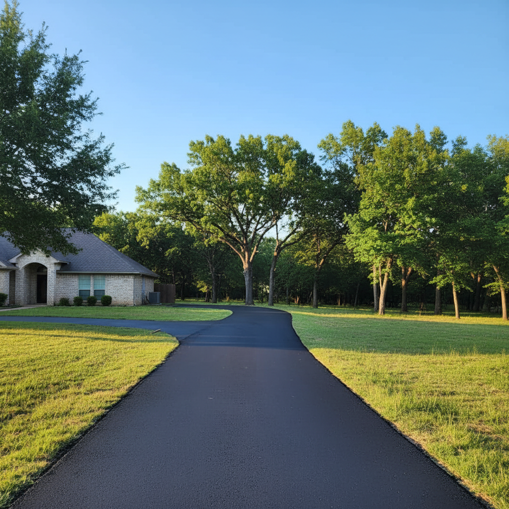 Completed commercial asphalt work at a residential property in Round Rock, TX