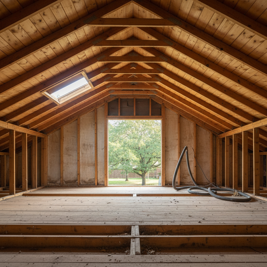 Completed insulation removal work at a residential property in Midlothian, TX