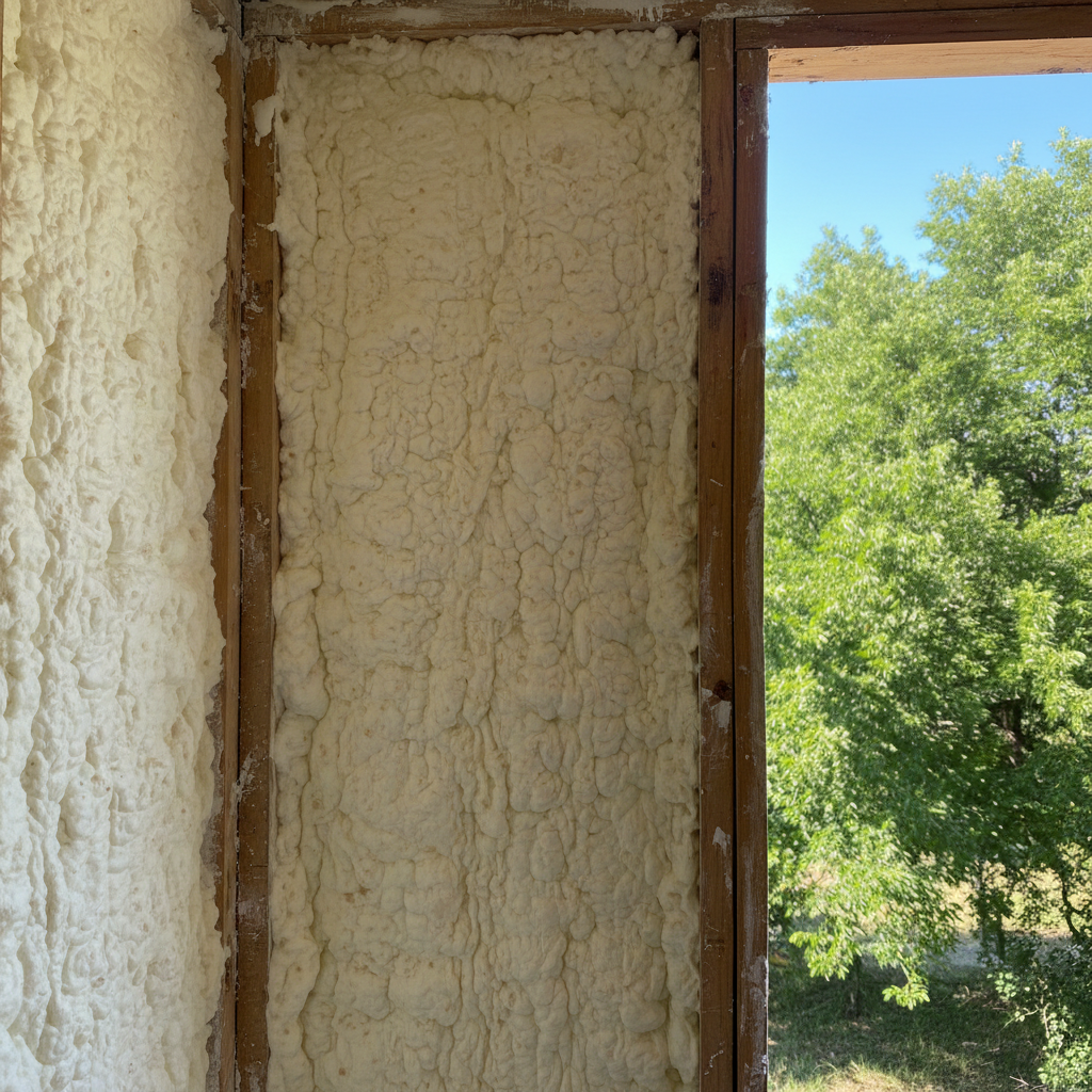 Completed closed cell spray foam work at a residential property in Arlington, TX