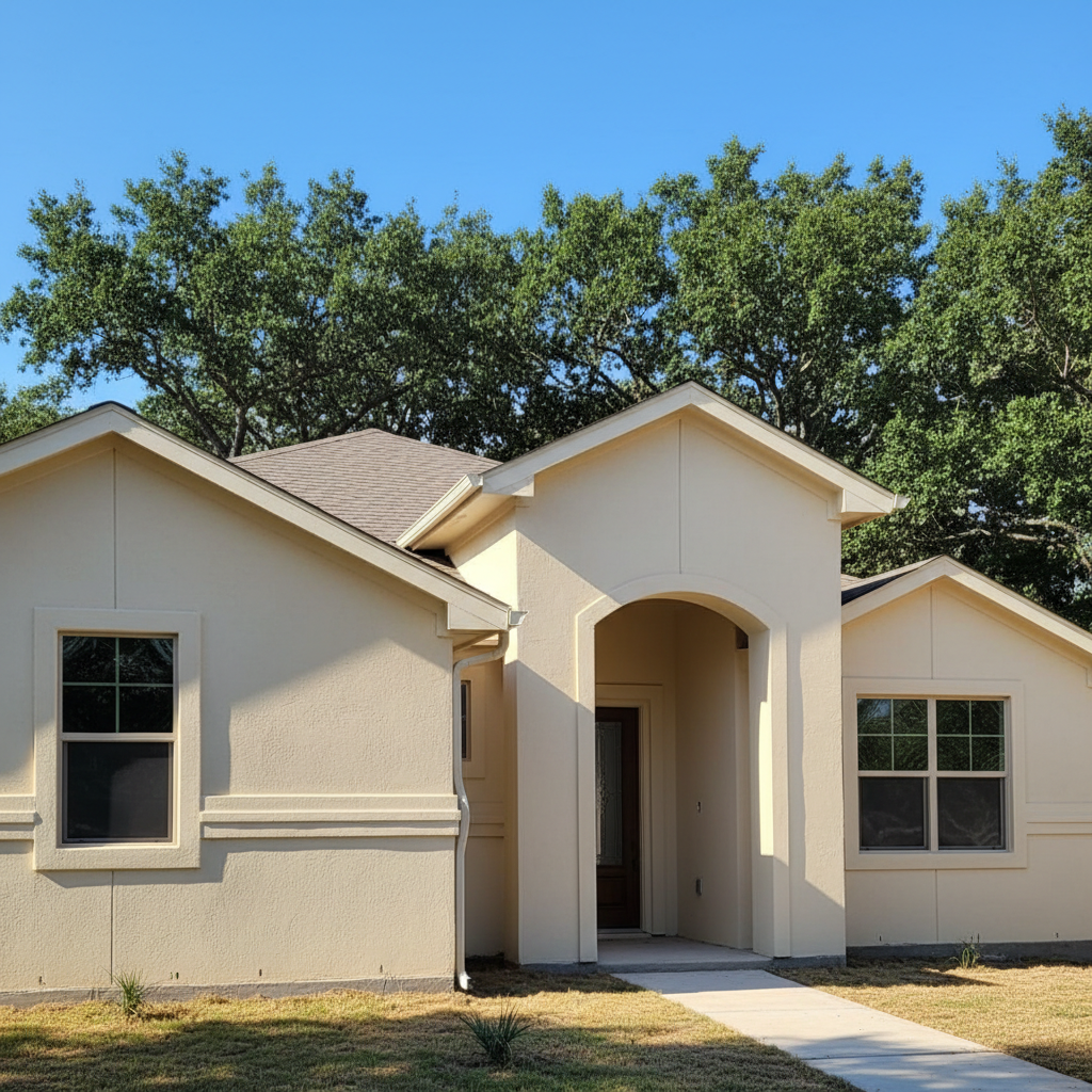 Completed eifs installation work at a residential property in Austin, TX