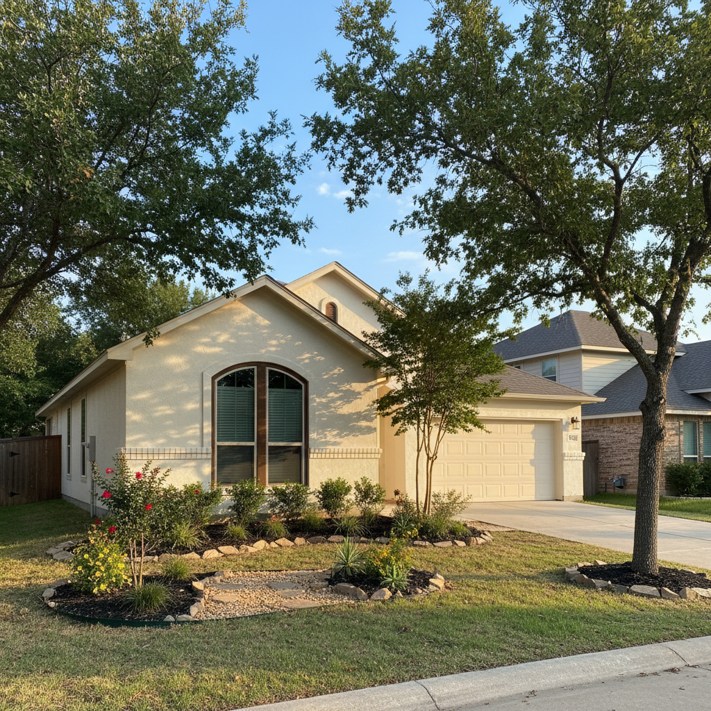 Completed commercial stucco work at a residential property in Austin, TX