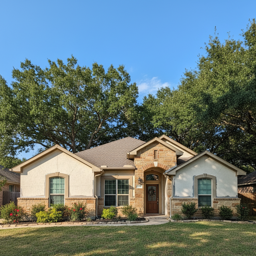 Completed stucco inspection work at a residential property in Round Rock, TX
