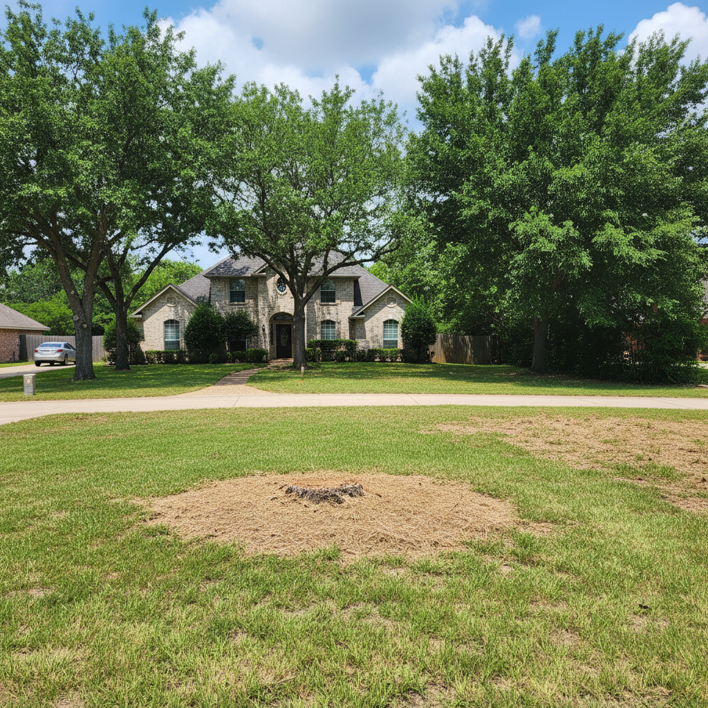 Completed emergency tree removal work at a residential property in Luling, TX
